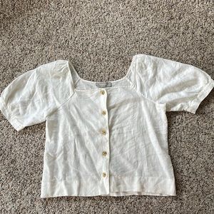 Everlane the linen puff sleeve top. Size 2